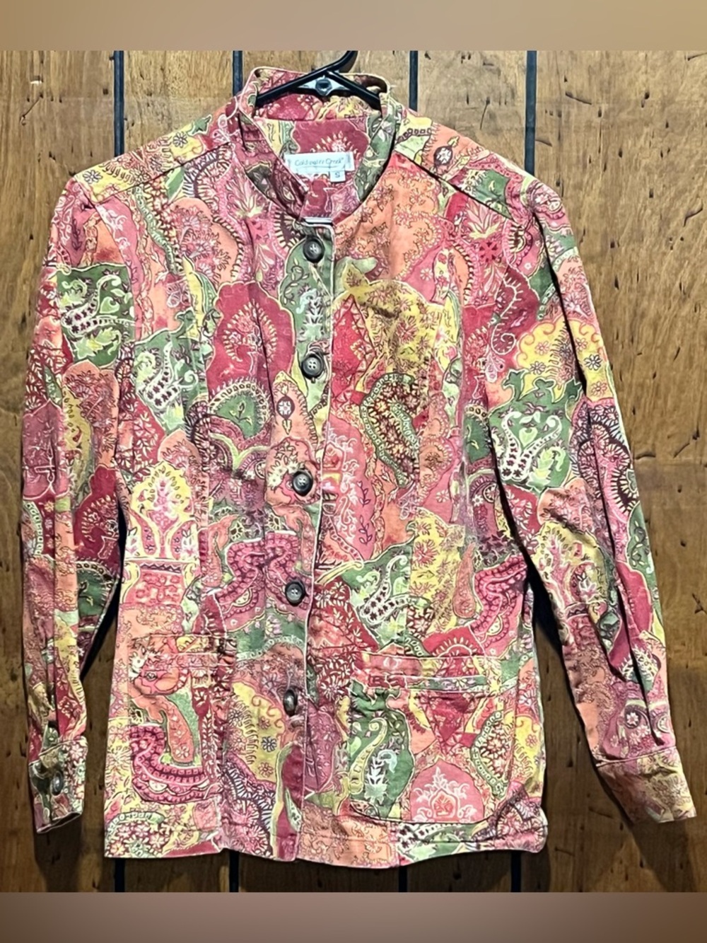 Coldwater Creek Paisley Button-Up Jacket size S